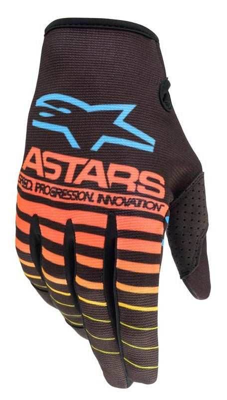 Alpinestars Radar Black Yellow Fluo Coral Youth Gloves